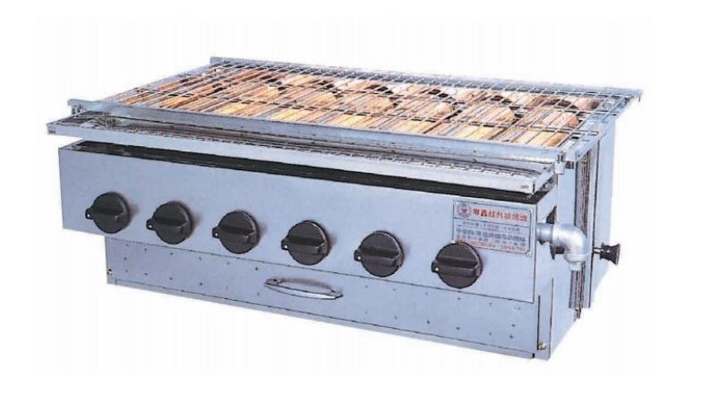 6管下火式紅外線燒烤爐(JS-6)