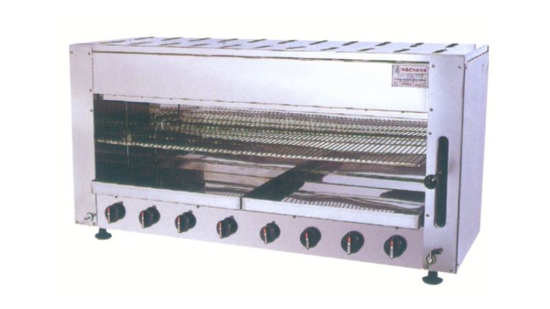 8管頂火式紅外線燒烤爐(JS-8)